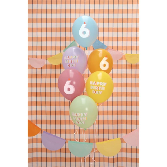 Lufi 6-os szám 30 cm, 6 darabos keverék S/6