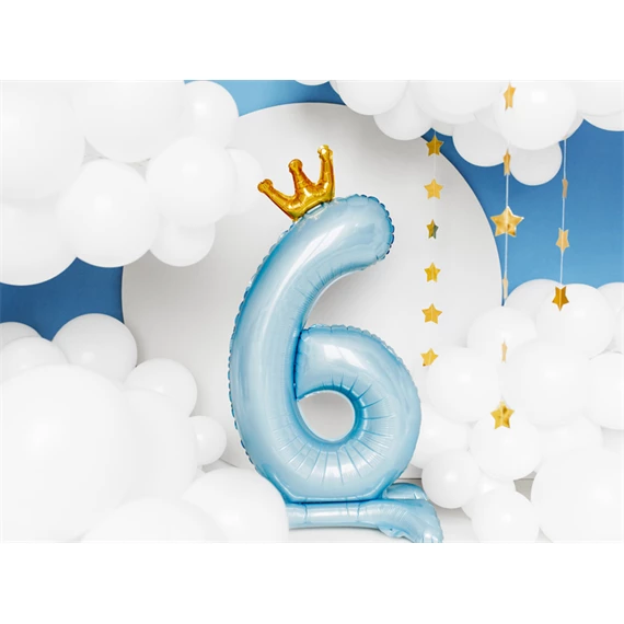 Lufi 6-os szám álló fólia 84 cm égkék