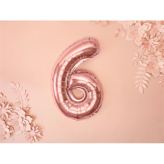 Lufi 6-os szám fólia 35 cm rózsaarany