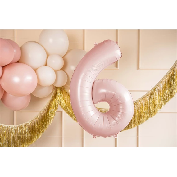 Lufi 6-os szám fólia 72 cm világos rózsaszín