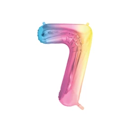 Lufi 7-es szám fólia 86 cm pasztell szivárvány
