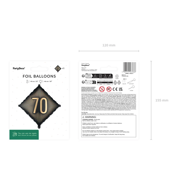 Lufi 70-es szám fólia 46x46 cm vegyes