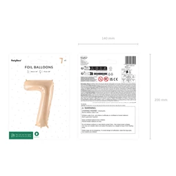 Lufi 7-es szám fólia 72 cm bézs