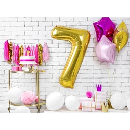 Lufi 7-es szám fólia 86 cm arany