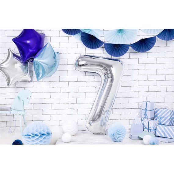 Lufi 7-es szám fólia 86 cm ezüst