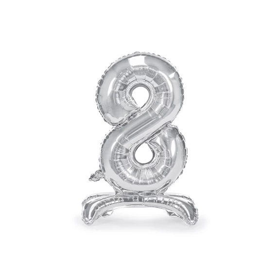 Lufi 8-as szám álló fólia 70 cm ezüst