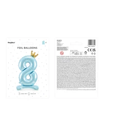 Lufi 8-as szám álló fólia 84 cm égkék