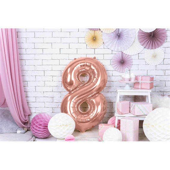 Lufi 8-as szám fólia 86 cm rózsaarany
