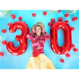 Lufi 9-es szám fólia 86 cm piros