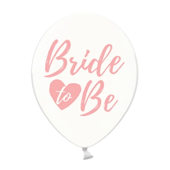 Lufi Bride to be felirattal 30 cm áttetsző-rózsaszín S/6