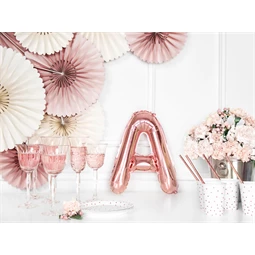 Lufi a betű fólia 35 cm rózsaarany