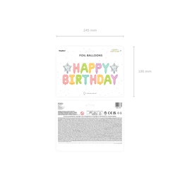 Lufi boldog születésnapot fólia 395x35 cm mix