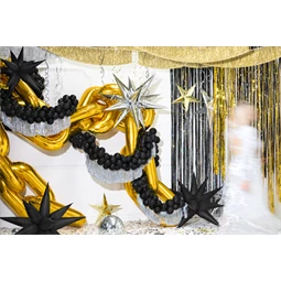 Lufi csillag 3D fólia 70 cm fekete