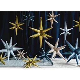 Lufi csillag 3D fólia 70 cm ködös kék