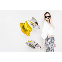 Lufi csillag fólia 48 cm ezüst