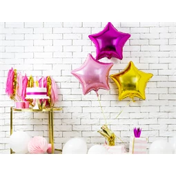 Lufi csillag fólia 48 cm világos rózsaszín