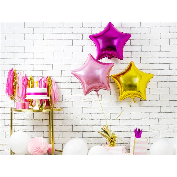 Lufi csillag fólia 48 cm világos rózsaszín