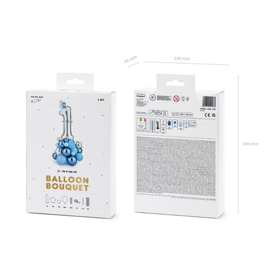 Lufi csokor 1-es szám kék 90x140 cm