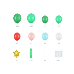 Lufi csokor karácsonyfa, mix, 65x161 cm