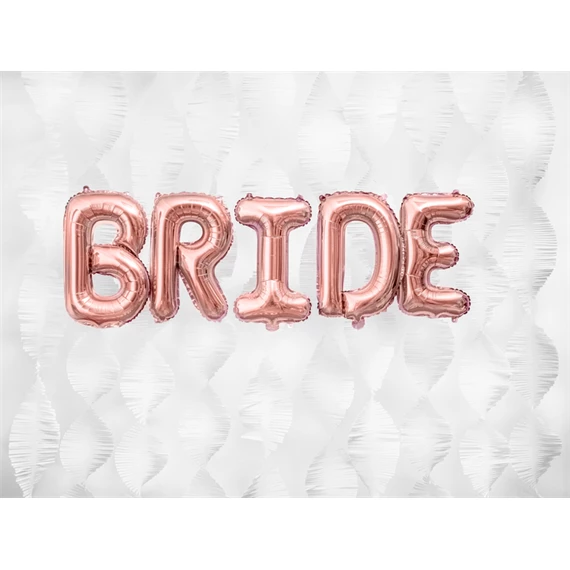 Lufi d betű fólia 35 cm rózsaarany