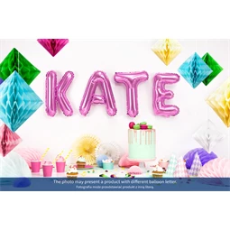 Lufi d betű fólia 35 cm sötét rózsaszín