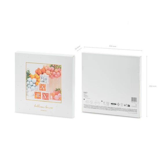 Lufi dobozok baby 30x30 cm fehér S/4