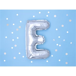 Lufi e betű fólia 35 cm ezüst