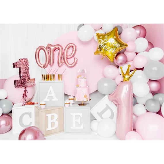 Lufi egyes szám fólia 66x37 cm rózsaarany