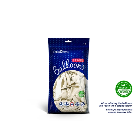 Lufi erős 12 cm fémes tiszta fehér S/100