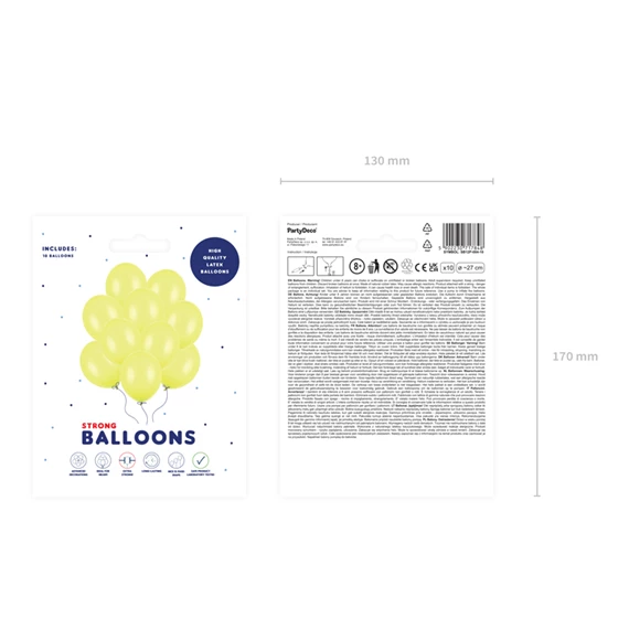 Lufi erős 27 cm pasztell citromhéj S/10