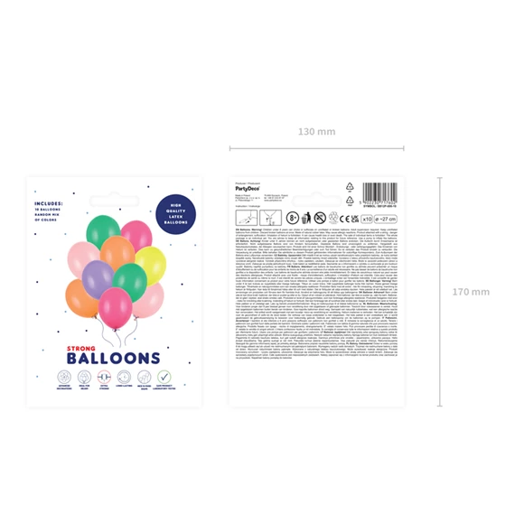 Lufi erős 27 cm pasztell mix S/10