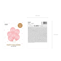 Lufi erős 30 cm boldog születésnapot P. B. rózsaszín S/6