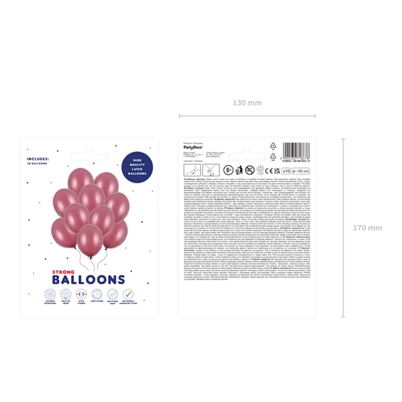 Lufi erős 30 cm fémes bordó S/10