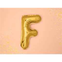 Lufi f betű fólia 35 cm arany