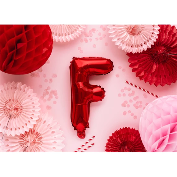 Lufi f betű fólia 35 cm piros