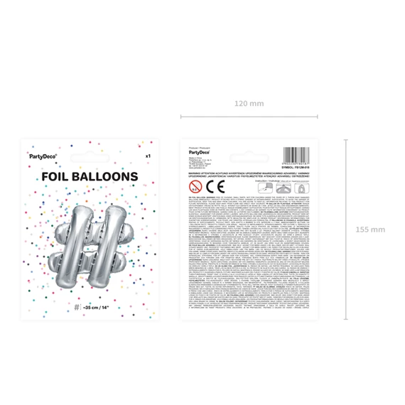 Lufi fólia # 35 cm ezüst