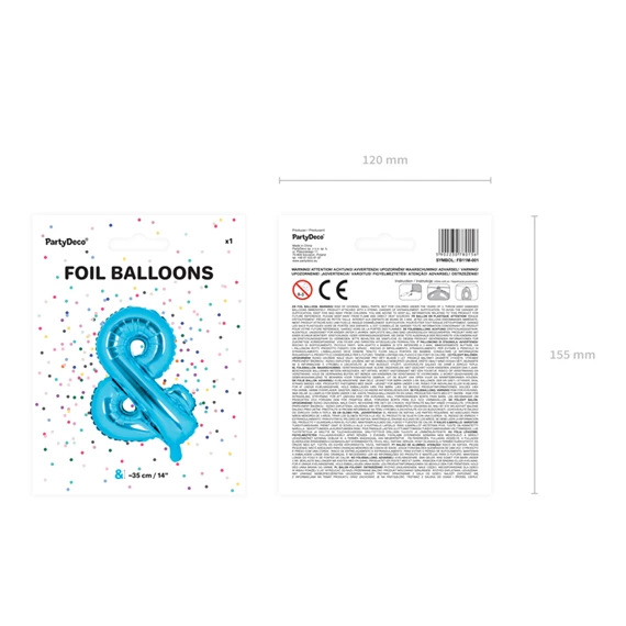 Lufi & fólia 35 cm kék