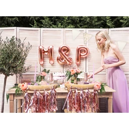 Lufi & fólia 35 cm rózsaarany