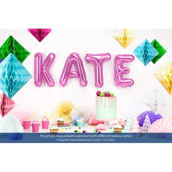 Lufi g betű fólia 35 cm sötét rózsaszín