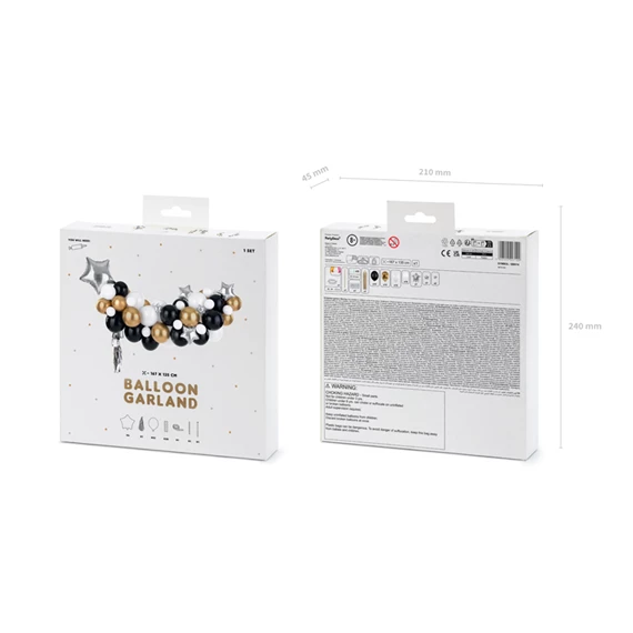 Lufi girland csillagok, mix, 167x135 cm