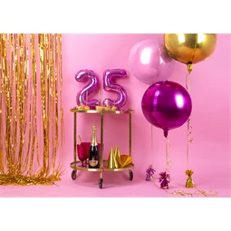 Lufi gömb fólia 40 cm világos rózsaszín