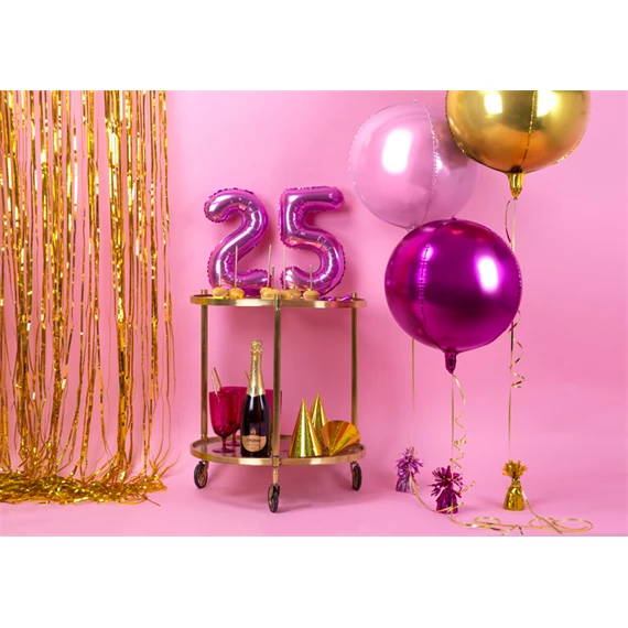 Lufi gömb fólia 40 cm világos rózsaszín