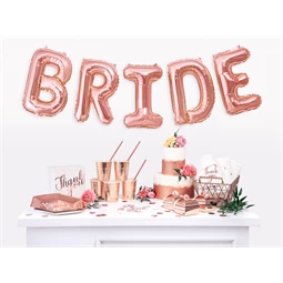 Lufi i betű fólia 35 cm rózsaarany