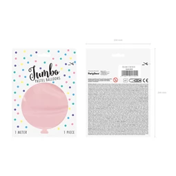 Lufi kerek 1 m pasztell halvány rózsaszín