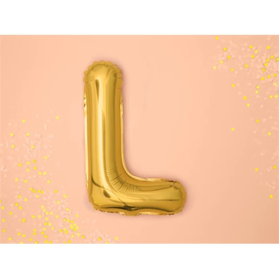 Lufi l betű fólia 35 cm arany