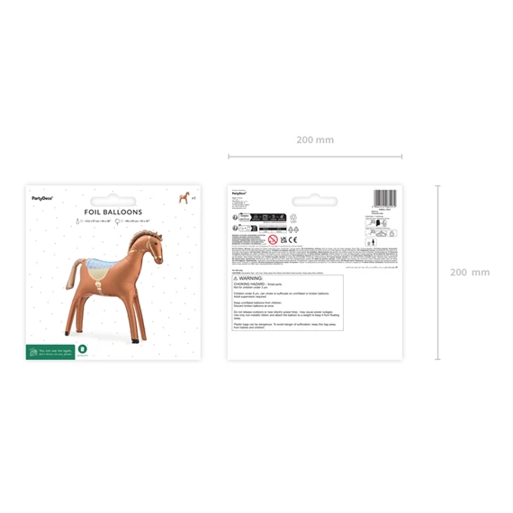 Lufi ló fólia 112x97 cm színes