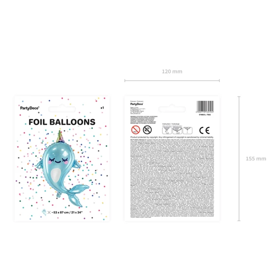 Lufi narvál fólia 53x87 cm mix