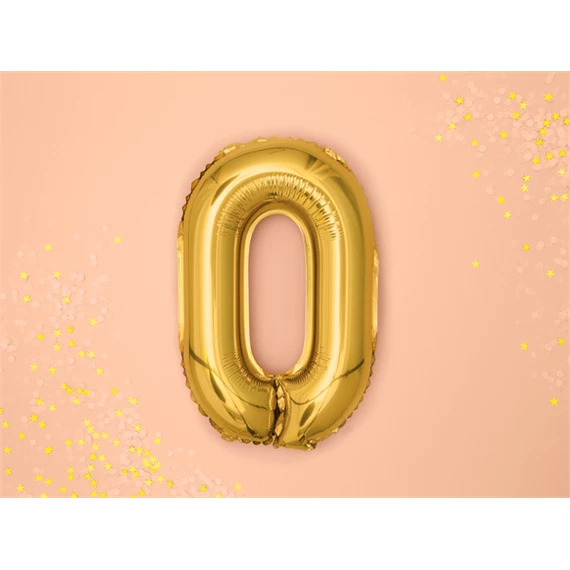 Lufi o betű fólia 35 cm arany
