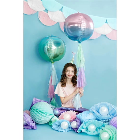 Lufi ombre gömb fólia 35 cm kék és zöld