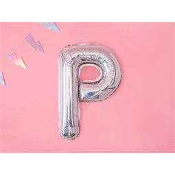 Lufi p betű fólia 35 cm irizáló